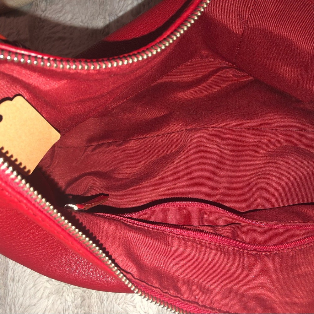 Talbots Red Pebbled Leather HOBO Bag - Picture 5 of 13